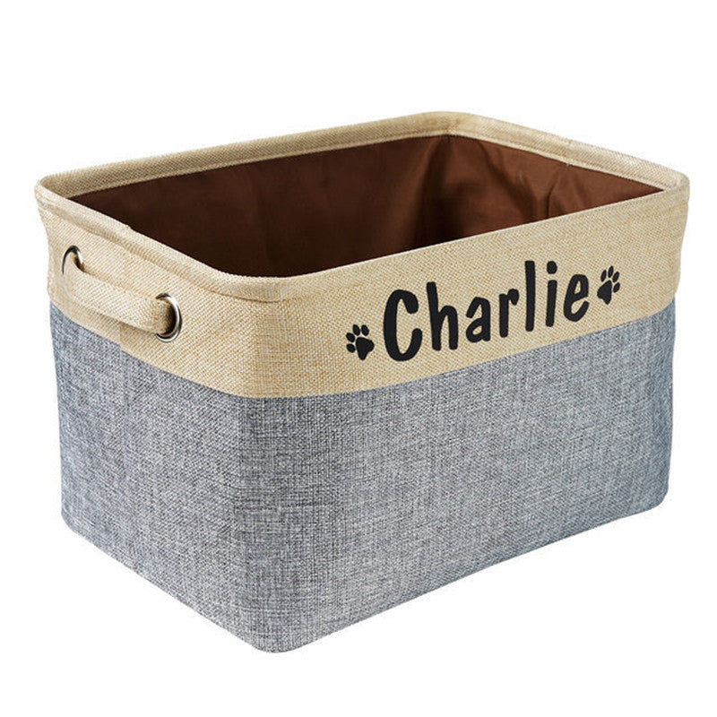 Personalized Dog Toy Storage Basket