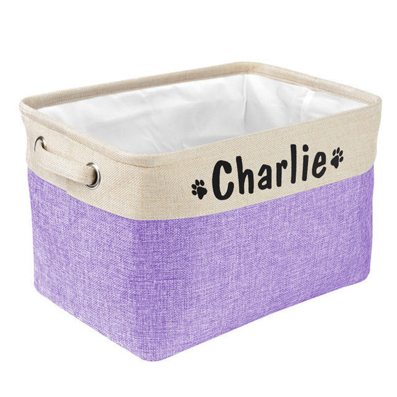 Personalized Dog Toy Storage Basket