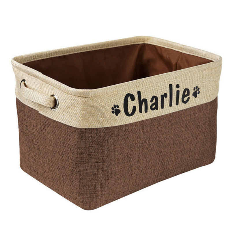 Personalized Dog Toy Storage Basket