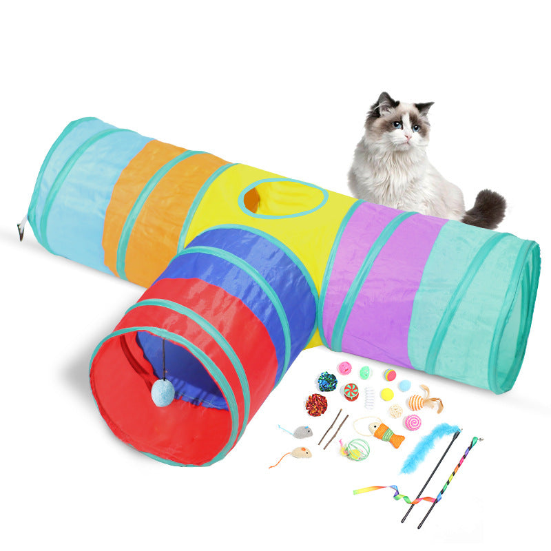 Foldable Cat Tunnel With Three Holes