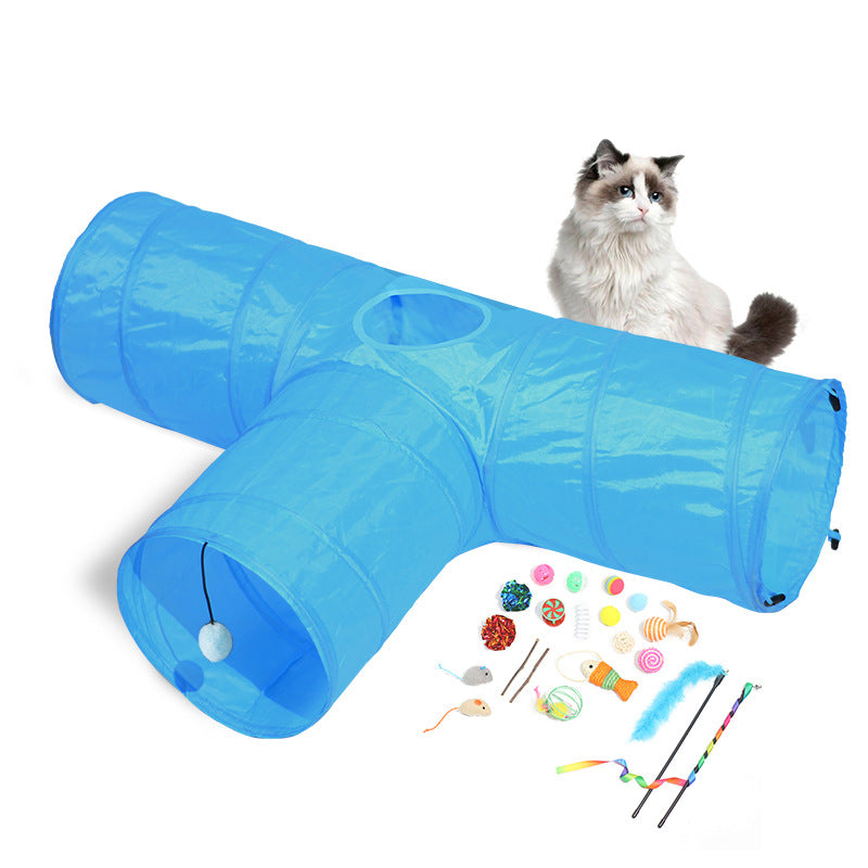 Foldable Cat Tunnel With Three Holes