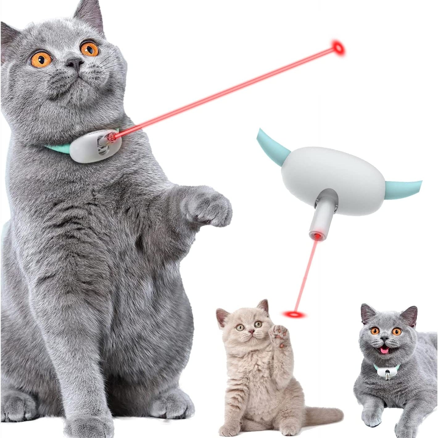 Automatic Laser Teasing Cat Collar