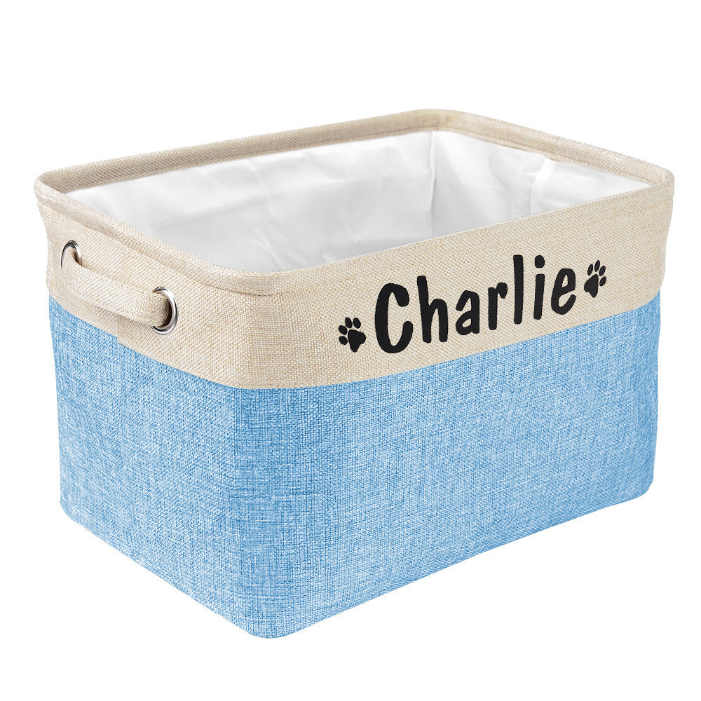 Personalized Dog Toy Storage Basket