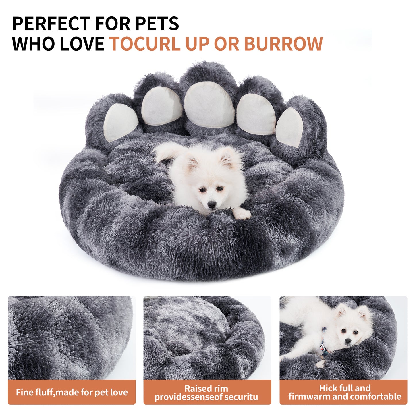 Bear Paw Shaped Dog Bed