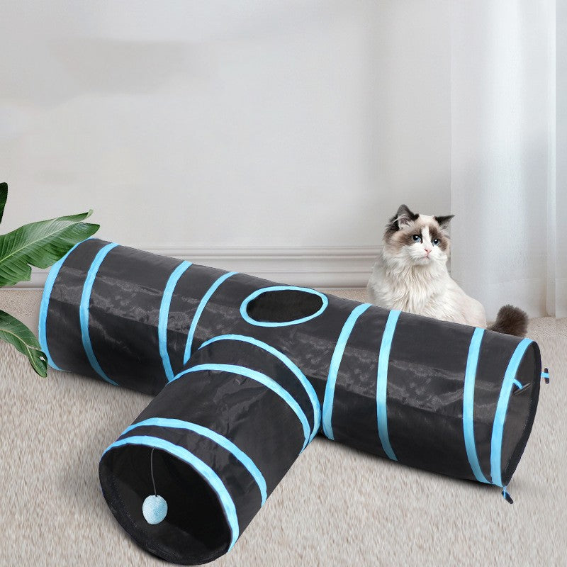 Foldable Cat Tunnel With Three Holes