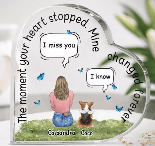 Personalized Pet Heart-Shaped Acrylic Plate