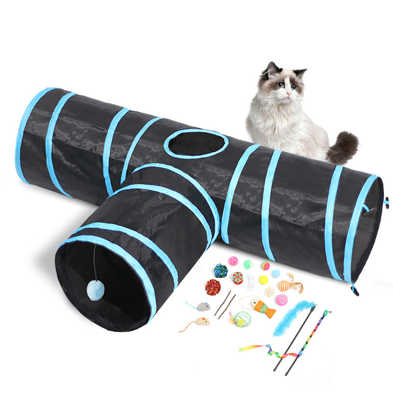 Foldable Cat Tunnel With Three Holes