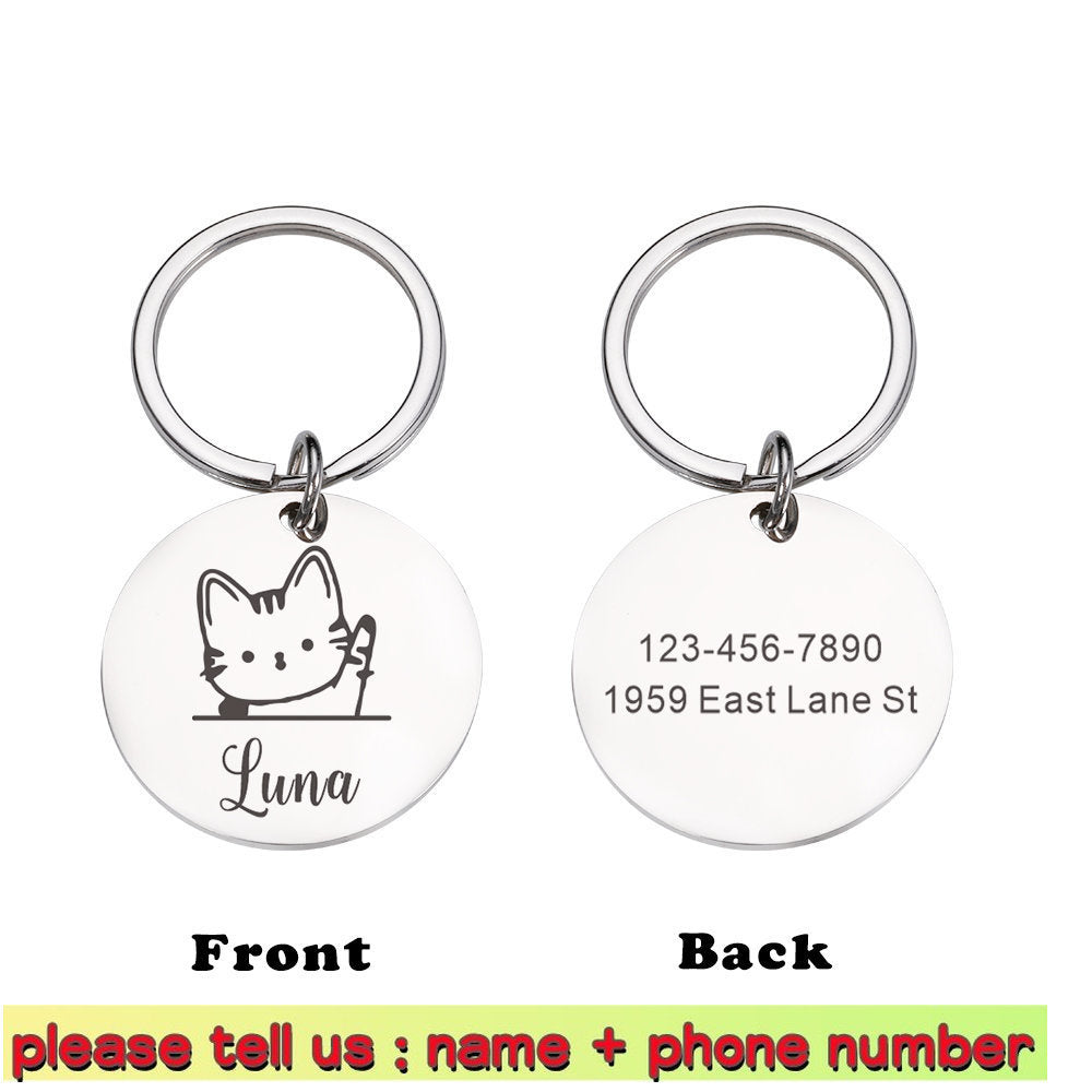 Personalized ID Tags For Cat Collar