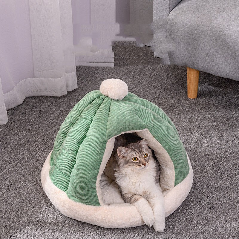 Half Enclosed Dog Bed